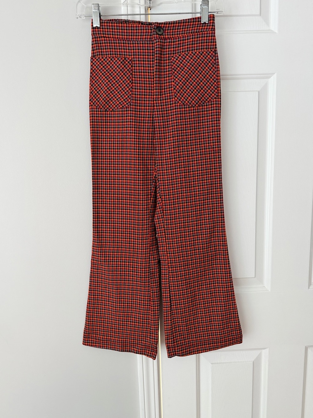 Zara Girls Plaid Flare Pants, Size 11-12y